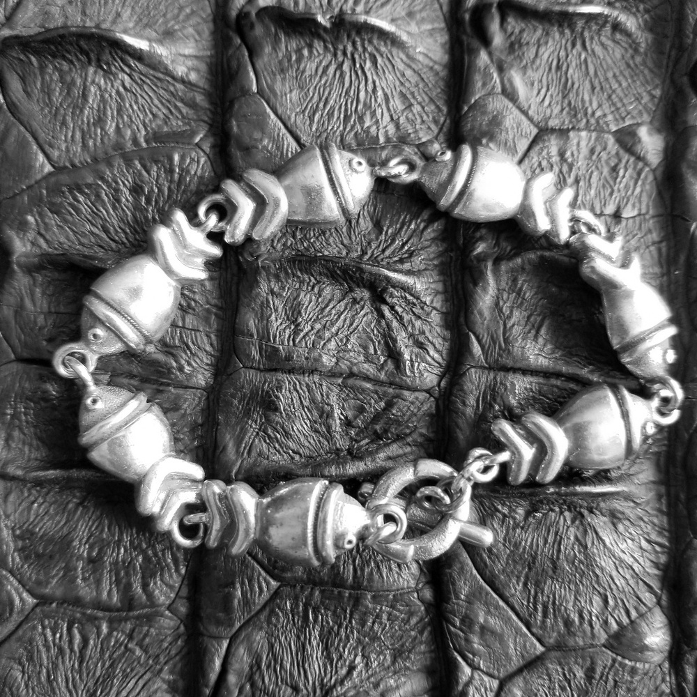 Sterling Silver Fish Bracelet
